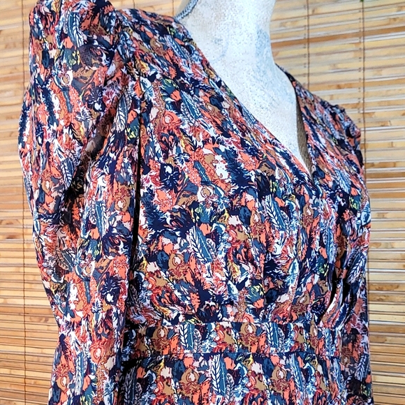 AQUA Floral Chiffon Puff Sleeve Dress 🦋 - Picture 7 of 12